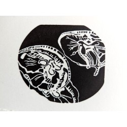 Jellyfish Woodblock - Black